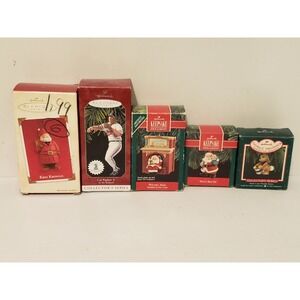 Lot Of 5 Vintage Hallmark Keepsake Ornaments /w Boxes Holiday Christmas
